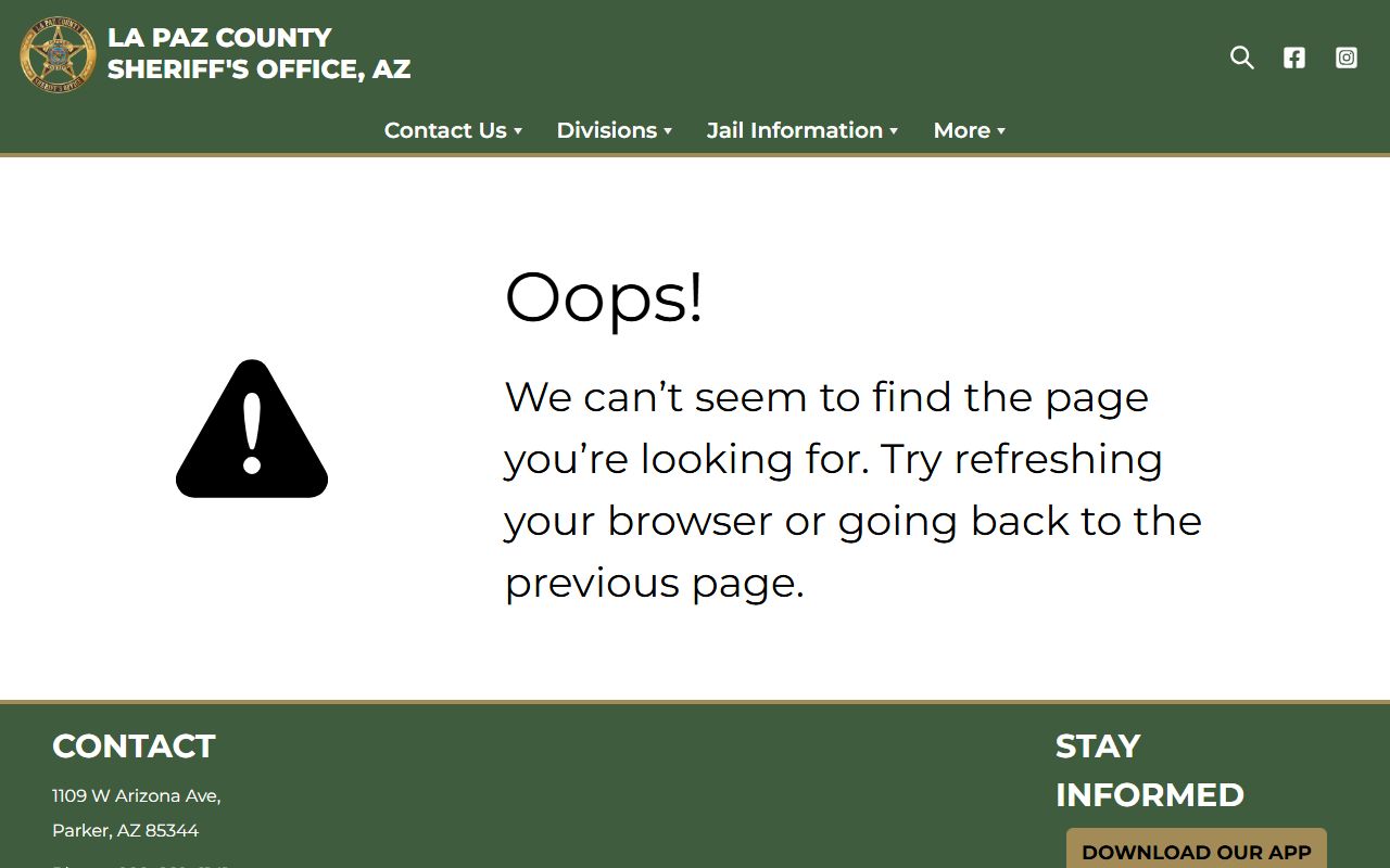 La Paz County Arizona inmate search database for recent arrests